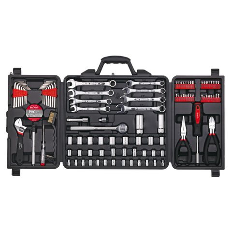 101 Piece SAE & Metric Mechanic Tool Set for Vehicle and Home Maintenance