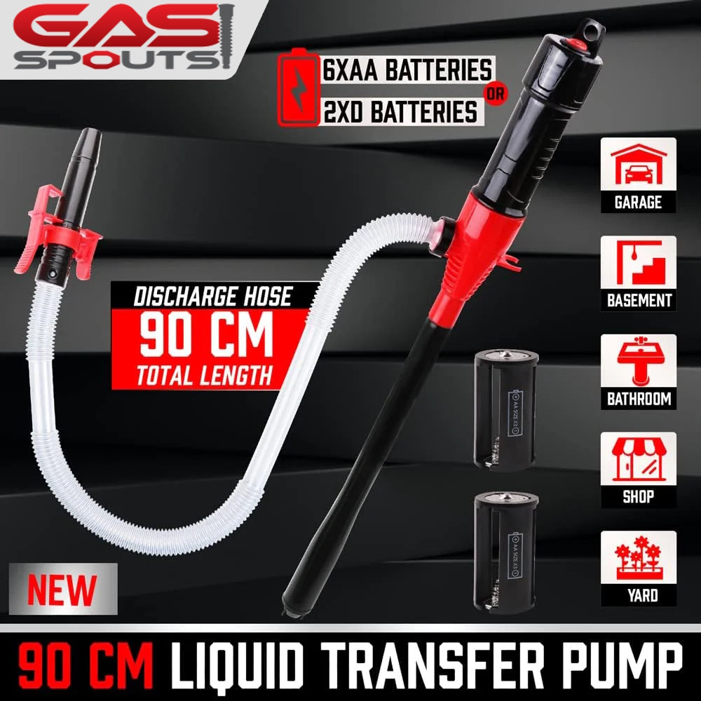 Electric Hand Pump, Portable Transfer Pump Battery Powered Siphon Liquid Extractor 2.2GPM, For Gasoline Diesel Fuel