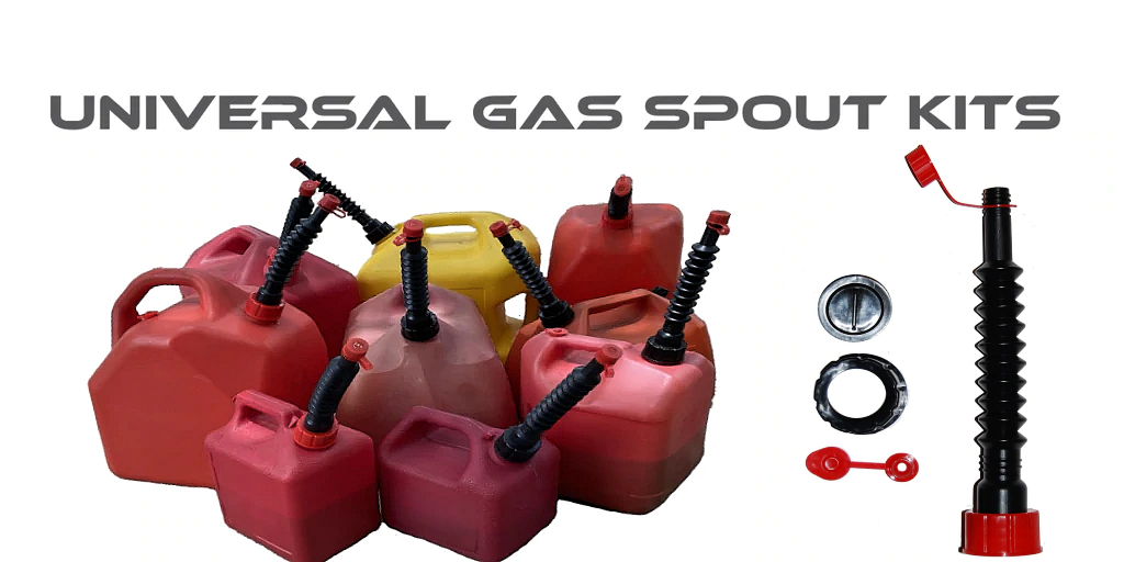 Universal Gas Can Spout Replacement, 3 Pack Flexible Pour Nozzles